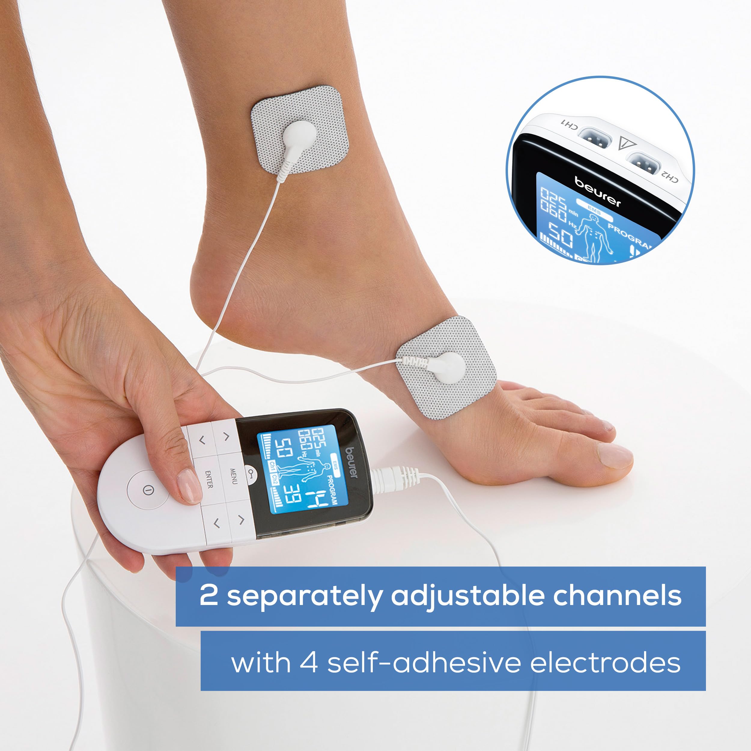 Beurer EM49 Doctor's Function saves customized therapy settings.