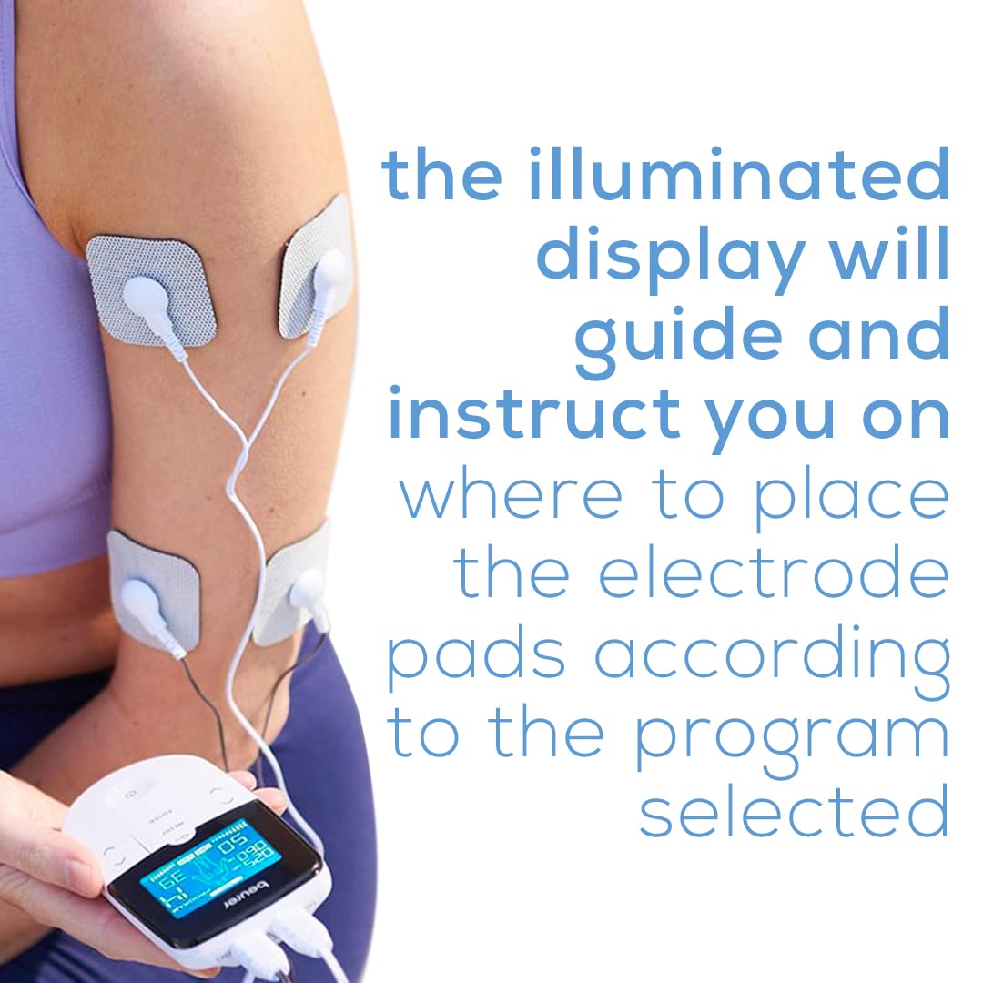 Beurer EM49 EMS program list for muscle training presets.