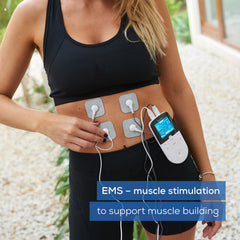 Beurer EM49 TENS program list with preset options for relief.