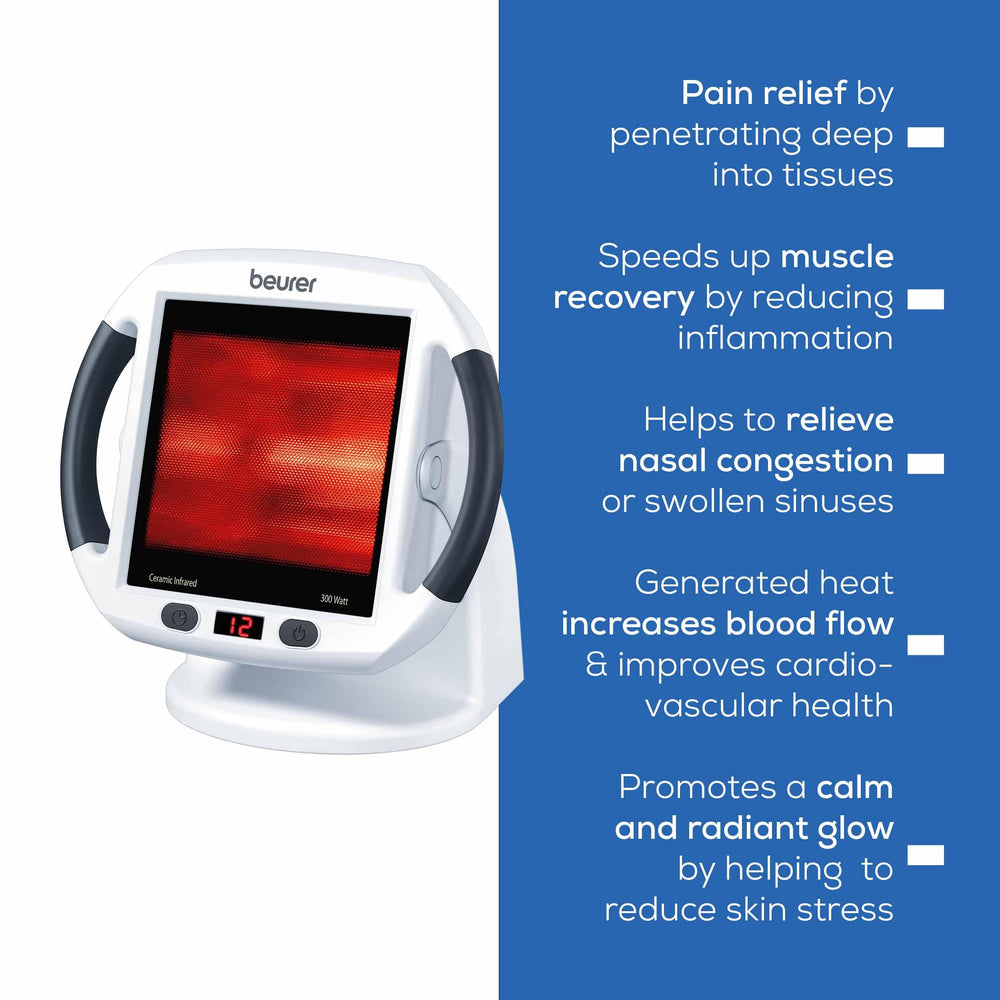 Beurer IL50 infrared lamp is a safe, home-use red light therapy option.