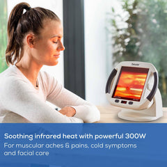 Beurer IL50 infrared lamp for facial care and skin nourishment.