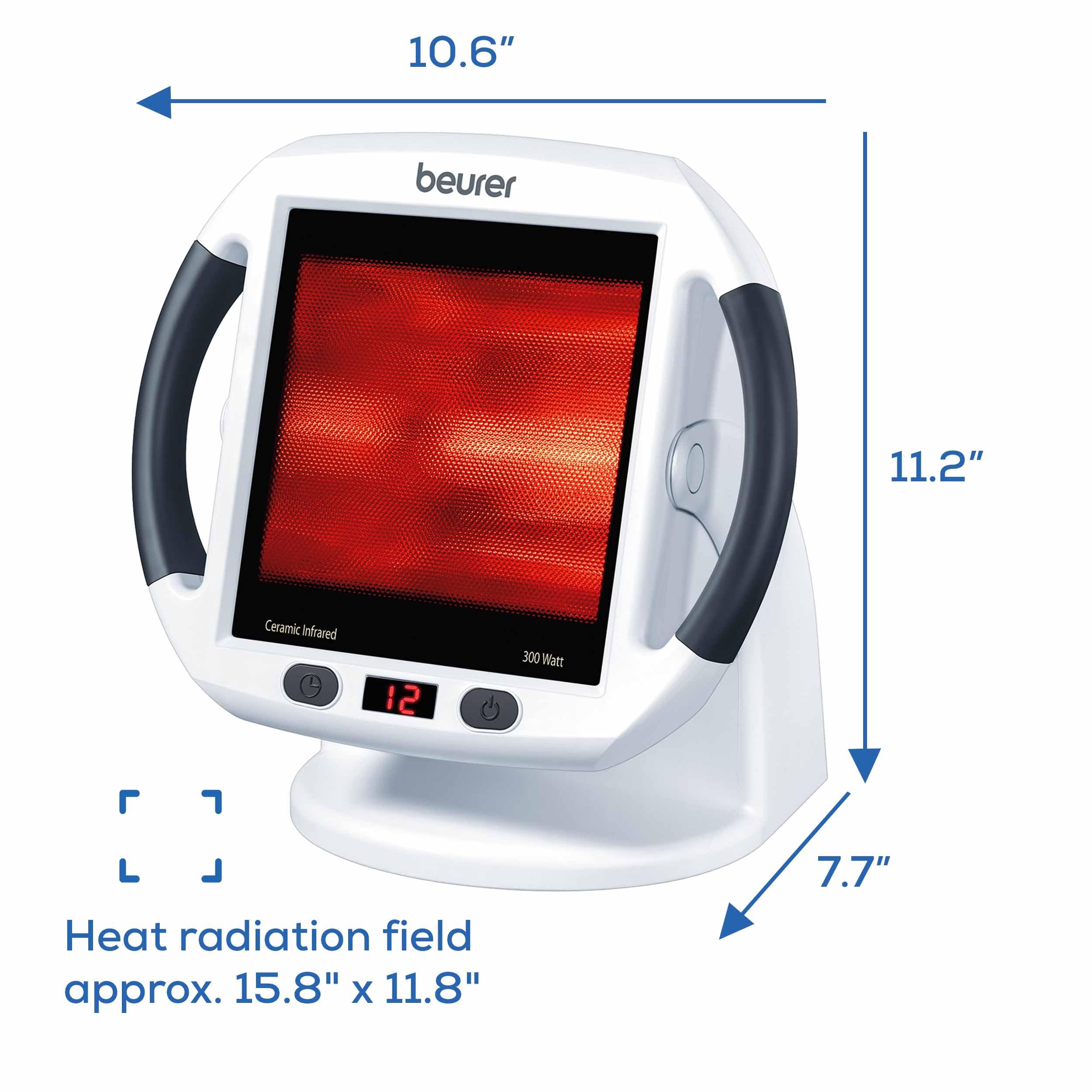 Beurer IL50 infrared lamp has built-in ventilation for cooler operation.