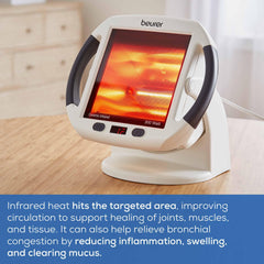 Beurer IL50 infrared lamp targets sinus areas with gentle warmth.