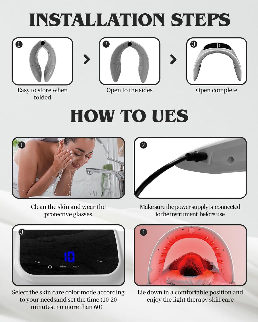 Beuwe home-skincare device suitable for salon-like sessions at home.