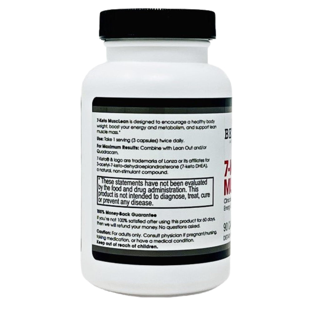 Beverly International 7-Keto Musclean capsules close-up shows premium quality for daily support
