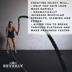 Orange-flavored Beverly International Creatine Select Phosphates ready for post-workout sip.