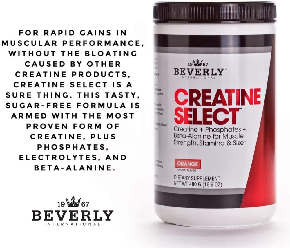 Shaker with Beverly International Creatine Select Phosphates ready to fuel a session.