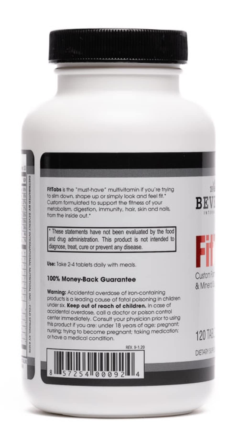 FitTabs tablets in bottle ready for easy daily dosing.