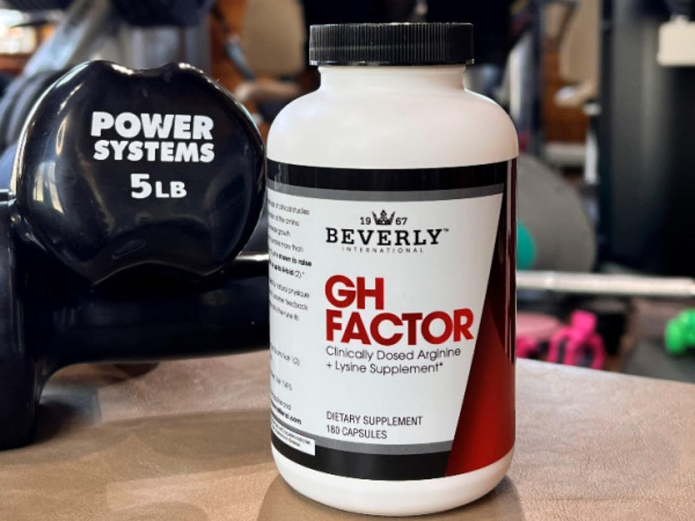 Beverly International GH Factor packaging shot underscoring brand quality since 1967.