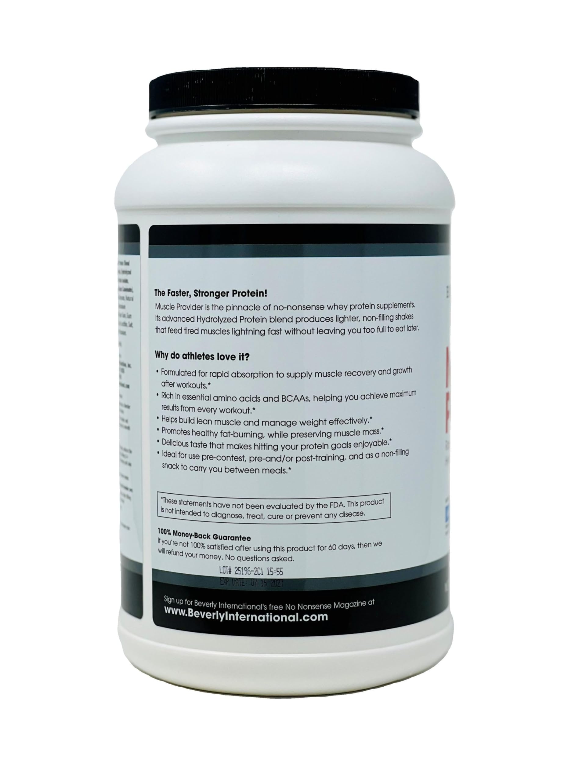 Beverly International Muscle Provider vanilla scoop in shaker enables smooth mix
