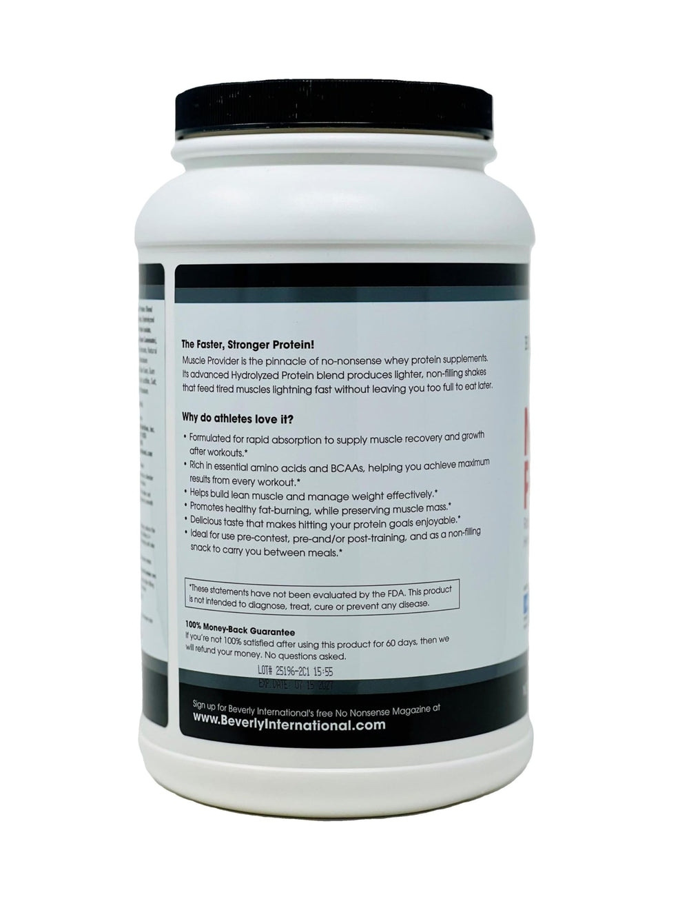 Beverly International Muscle Provider vanilla scoop in shaker enables smooth mix