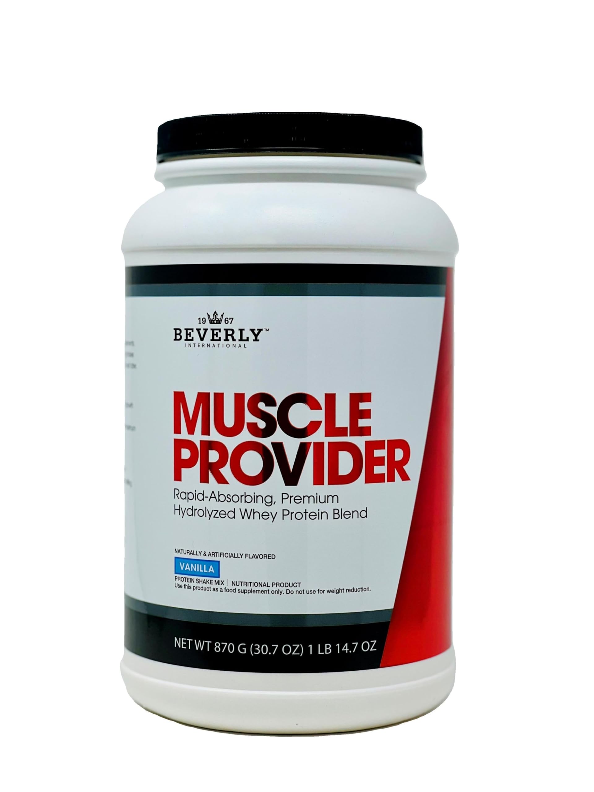 Beverly International Muscle Provider vanilla tub front for fast recovery