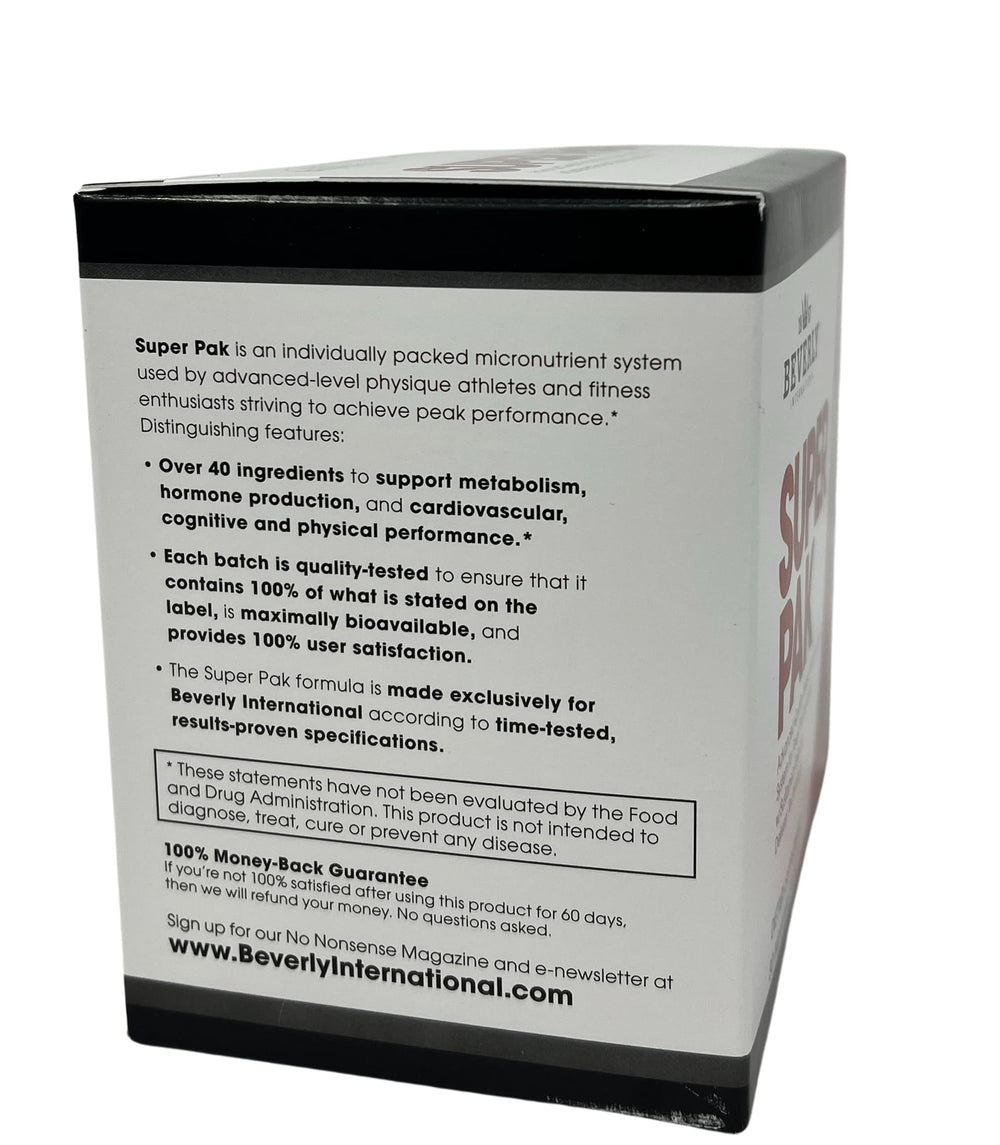 Nine capsules and tablets per day lineup from Super Pak for performance stamina.