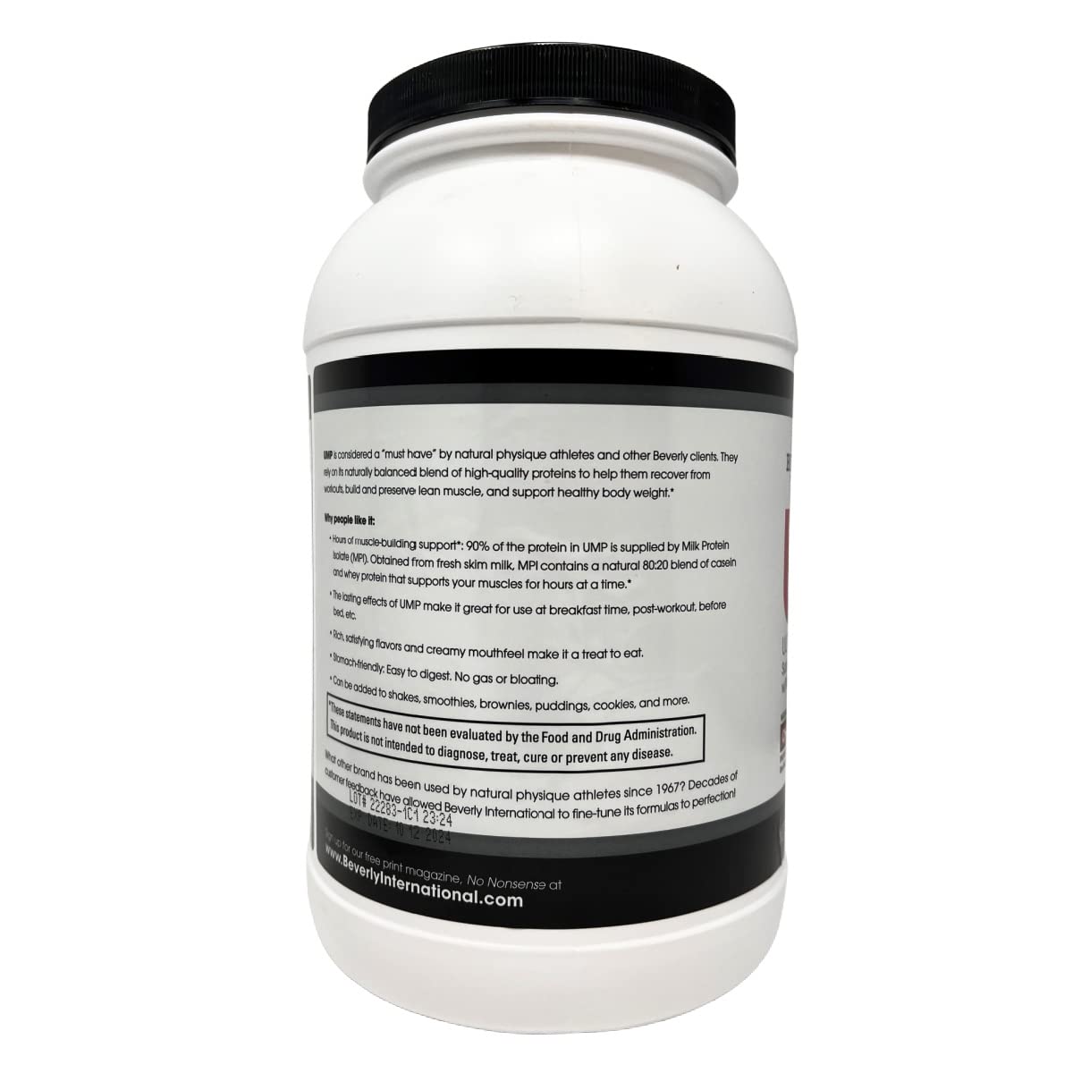 UMP chocolate tub with serving idea for meals and nutrition