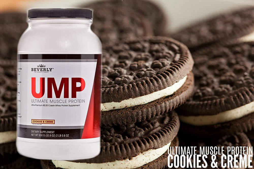 Beverly International UMP packaging front for secure, high-quality supplement.