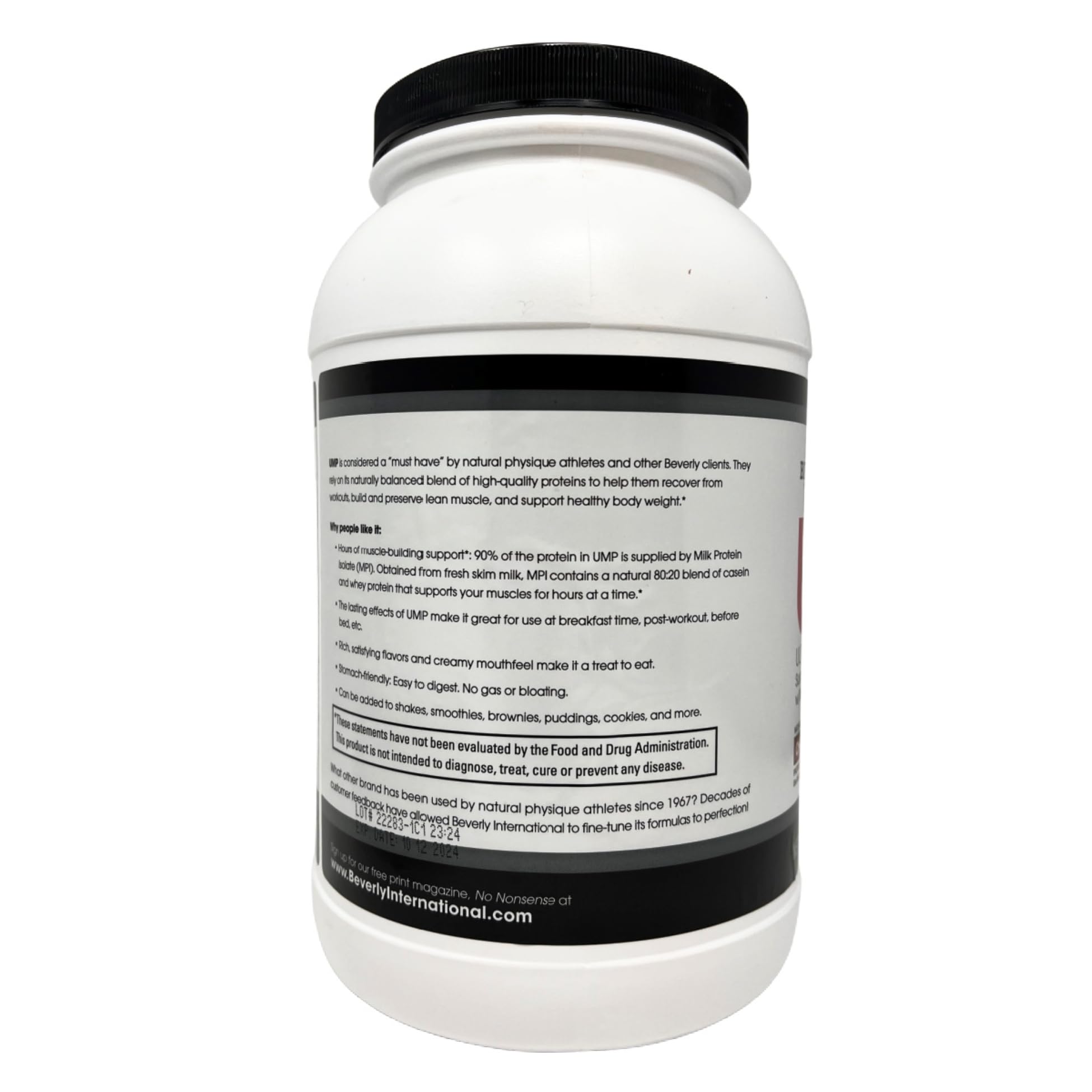 Beverly International UMP protein powder bag front.