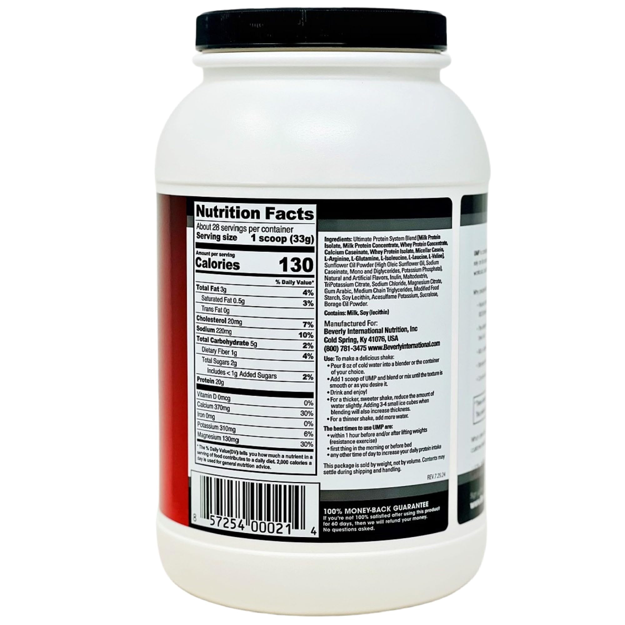 Beverly International UMP Vanilla meal replacement for busy days.