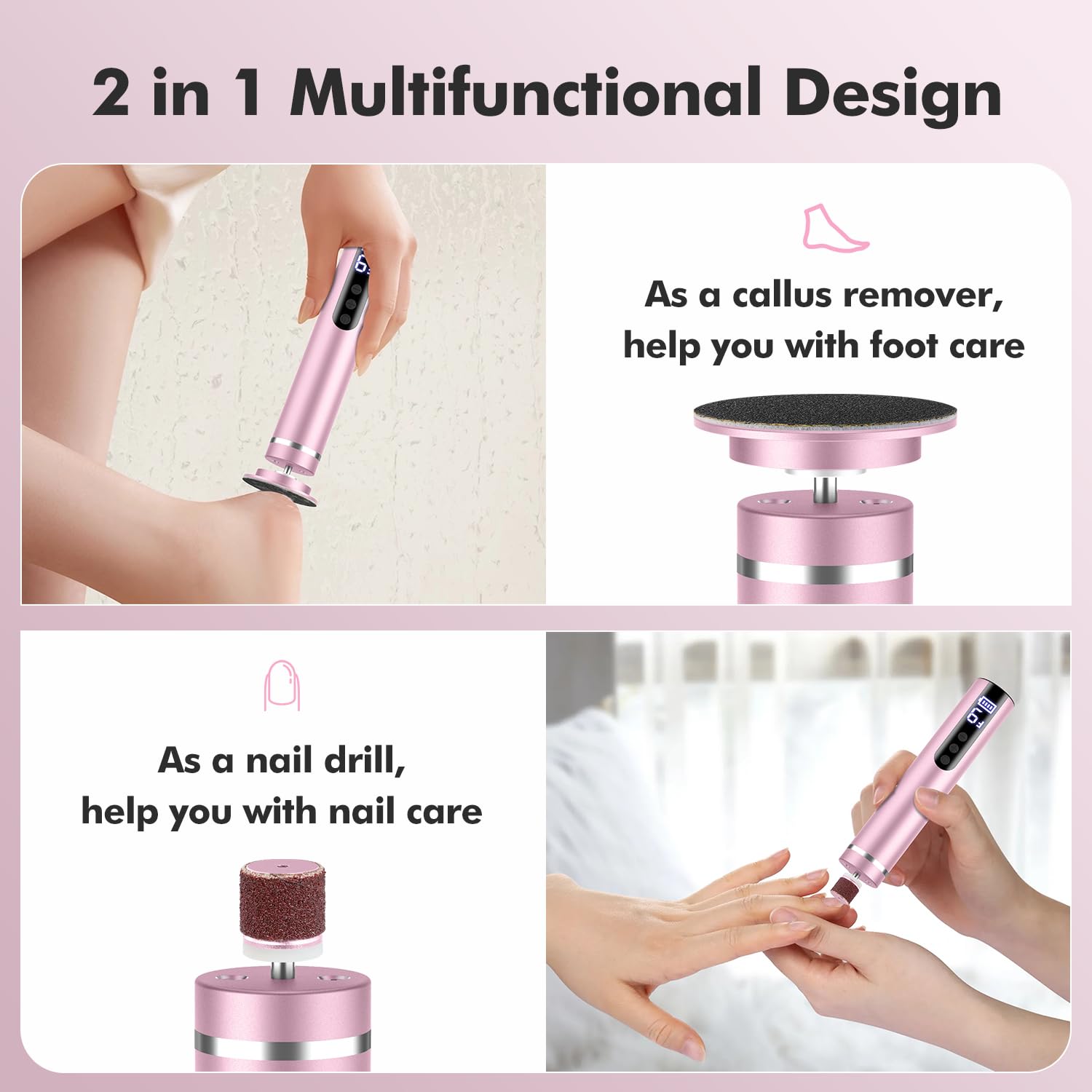 BevinMugford cordless pedicure device for on-the-go foot care