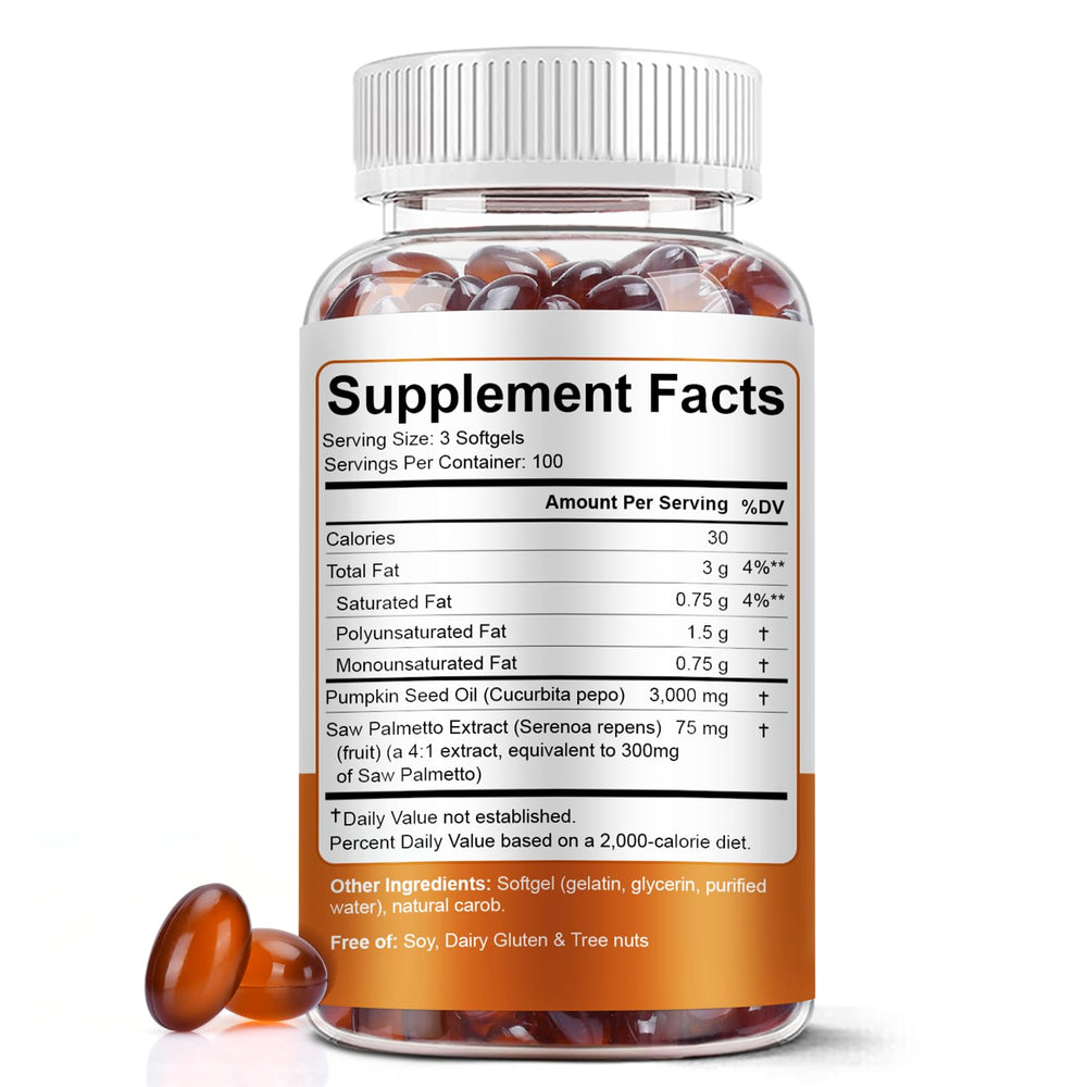 BEWORD Softgels bottle back shows non-GMO and allergen-free claims for peace of mind.