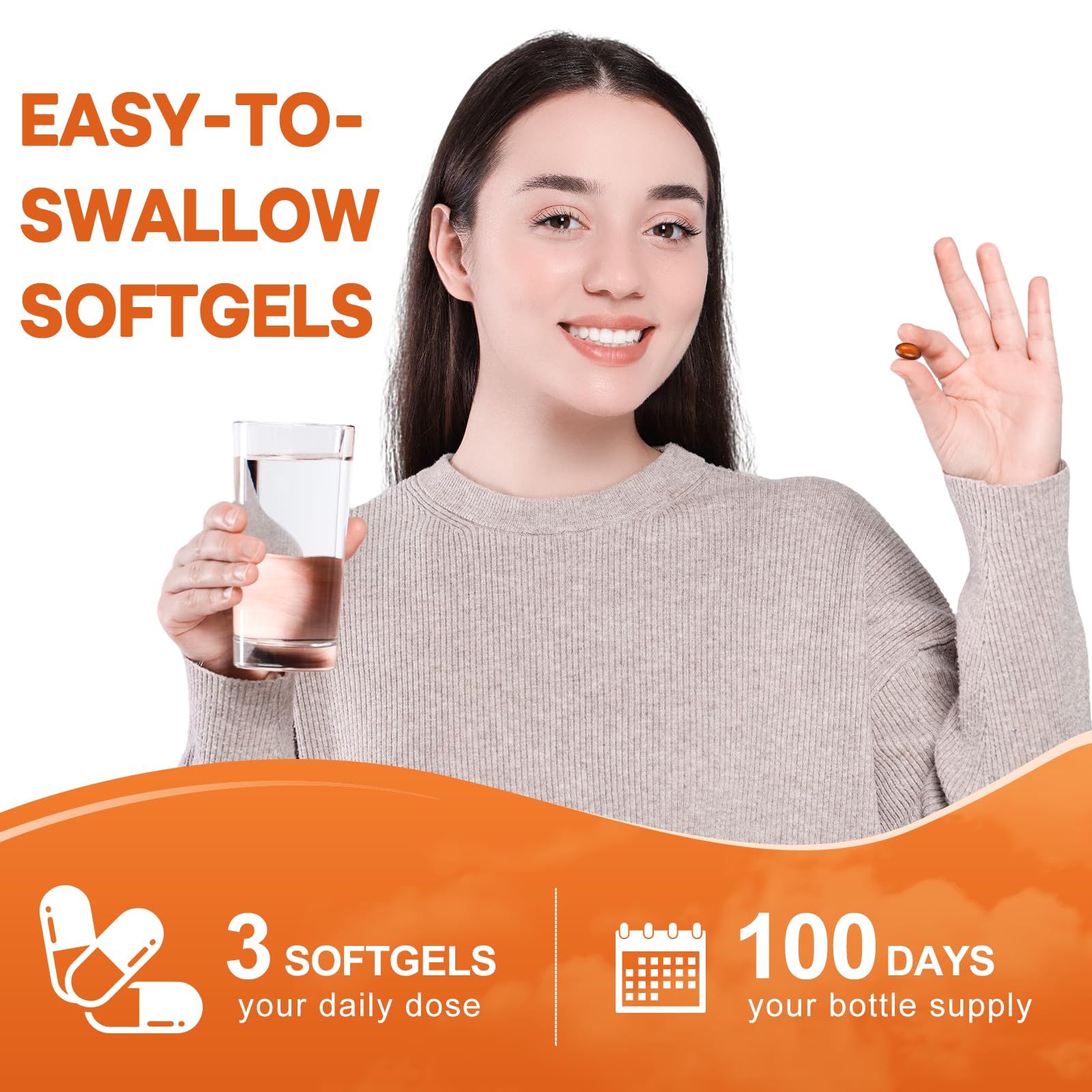 BEWORD softgels packaging with non-GMO label emphasizes allergen-friendly formula.