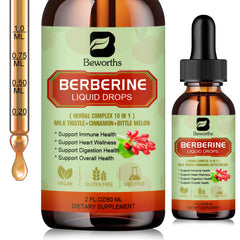 B BEWORTHS Berberine HCL liquid drops bottle for easy daily digestion support