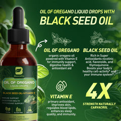 B BEWORTHS Oregano Oil Drops with dropper for precise daily dosage