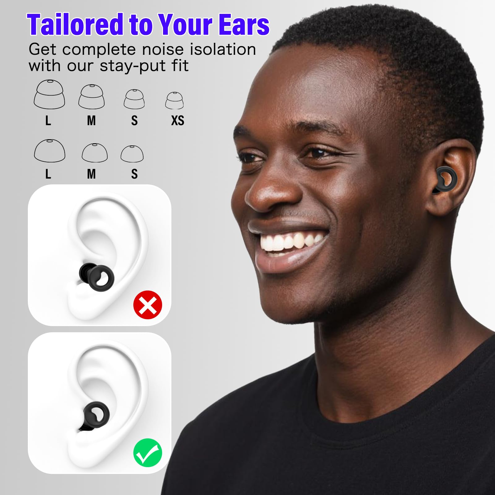 BEXILOR carry case and anti-loss cord keep plugs accessible