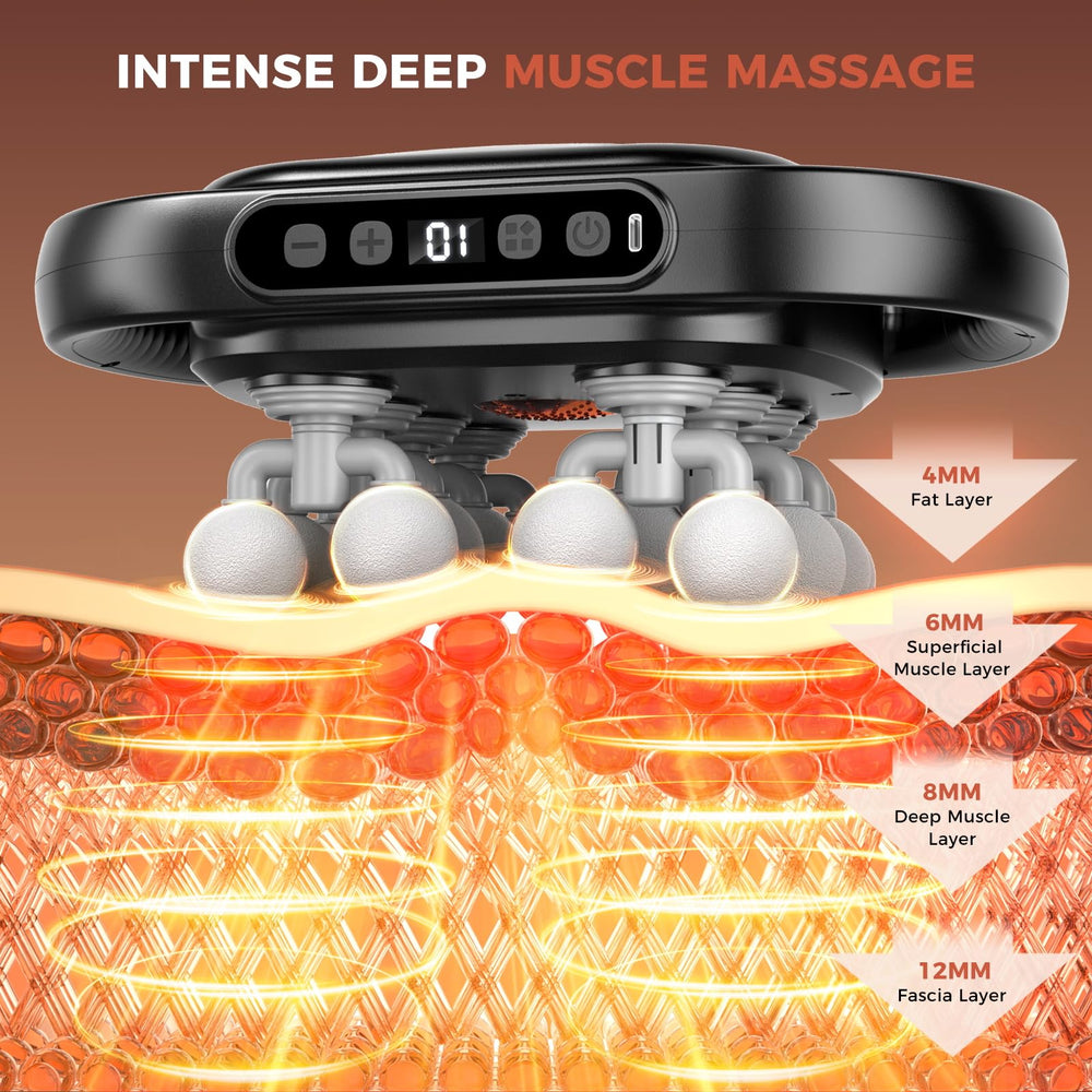 Beyn 4-bar linkage massage gun delivers steady power for targeted muscle relief during workouts