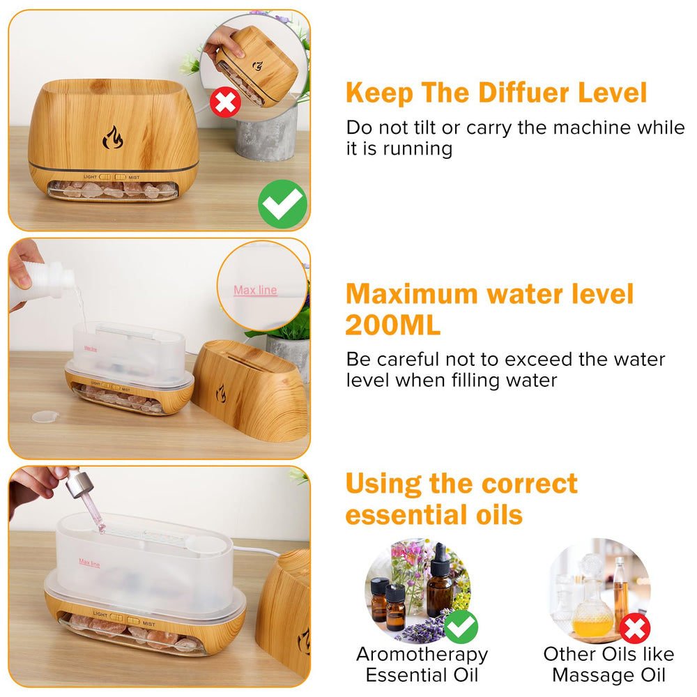 Beyn Himalayan salt rock accessory enhances air feel and scent.