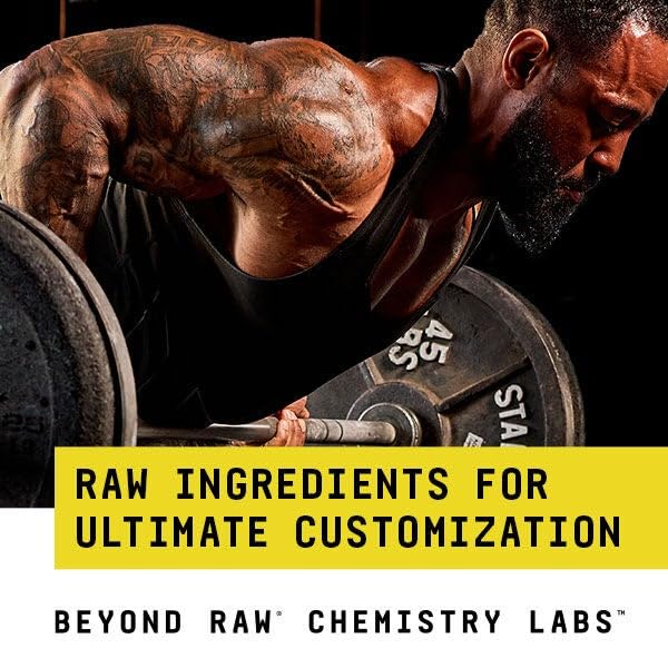 Beyond Raw beta-alanine powder in a shaker bottle ready to mix into beverages before workouts.