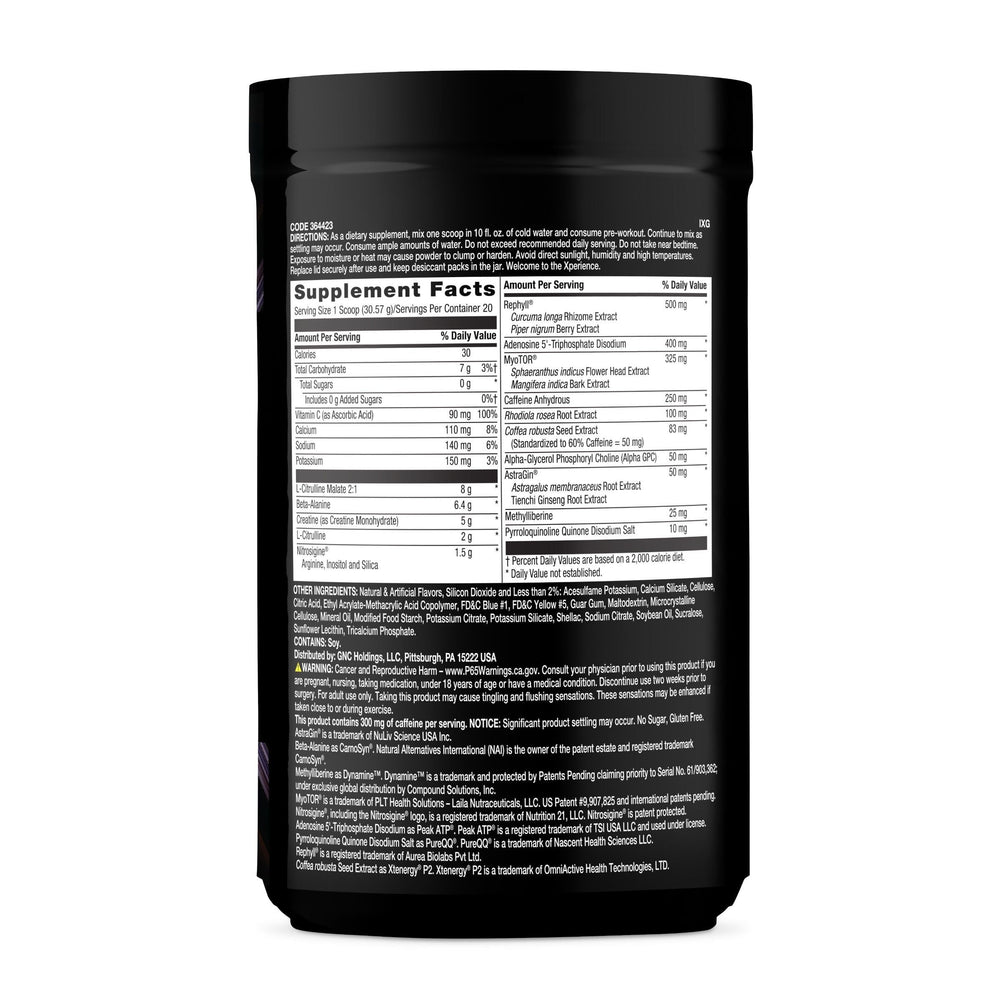 Close-up of beta-alanine and creatine ingredients offering fatigue resistance and strength support.