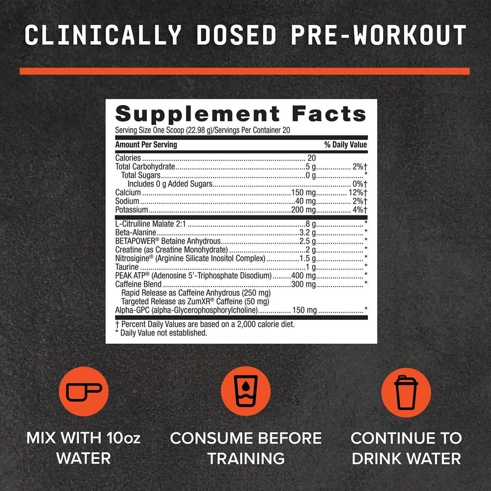 Creatine dose in BEYOND RAW LIT AF highlights strength support