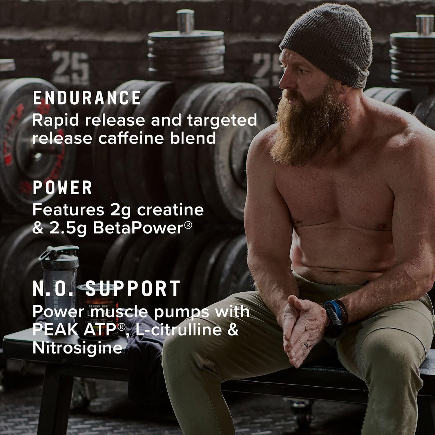 L-Citrulline malate in BEYOND RAW LIT AF for improved blood flow