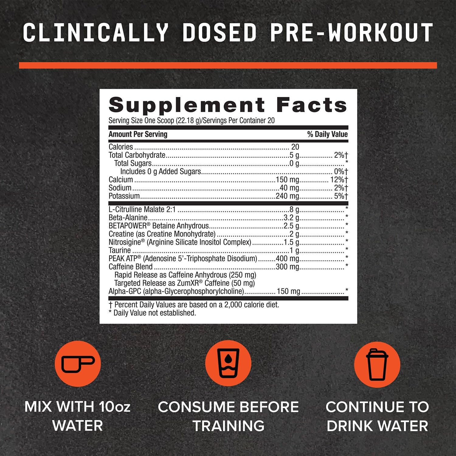 BEYOND RAW LIT AF pre-workout assembly emphasizes creatine and beta alanine for performance.