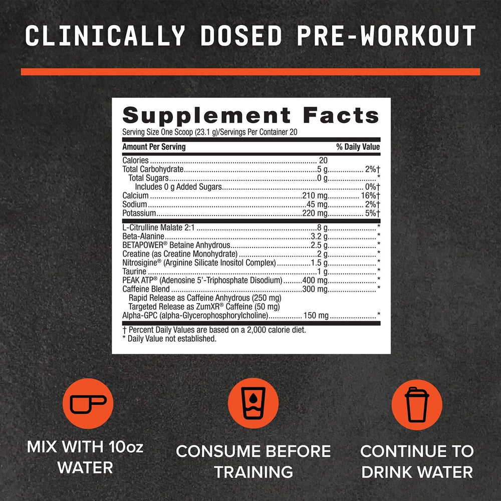 BEYOND RAW LIT AF pre-workout pump visualization during training