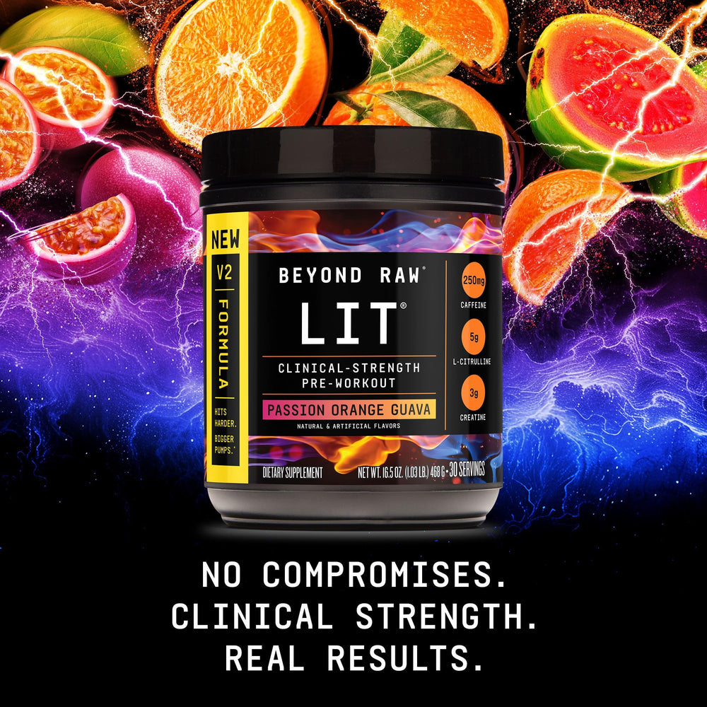 30-serving pack of Beyond Raw LIT V2 for extended training cycles