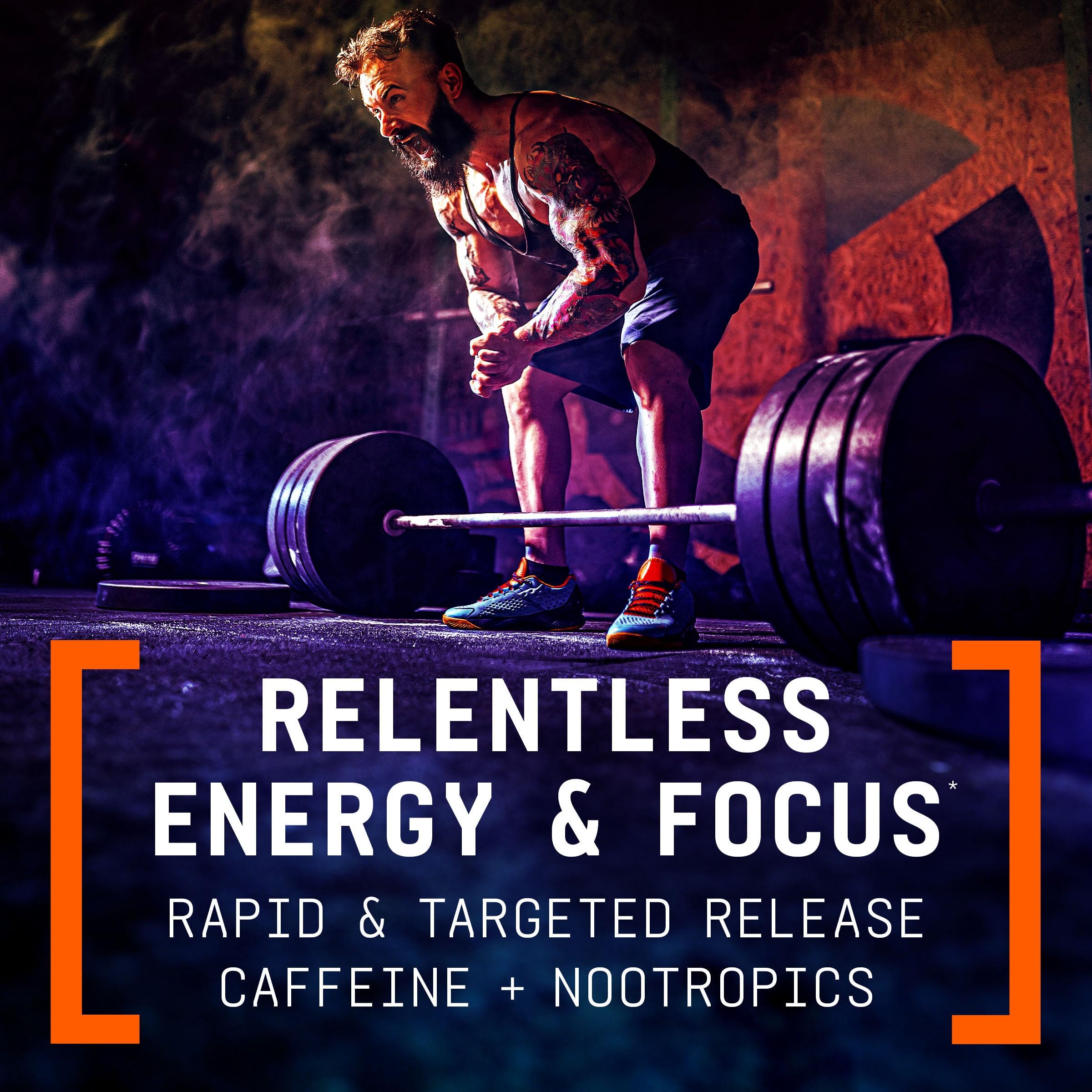 Beyond Raw LIT V2 bottle label highlighting potent ingredients for focus
