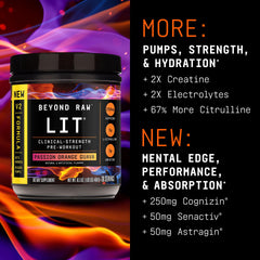 Close-up of LIT V2 powder texture for smooth mixing during workouts