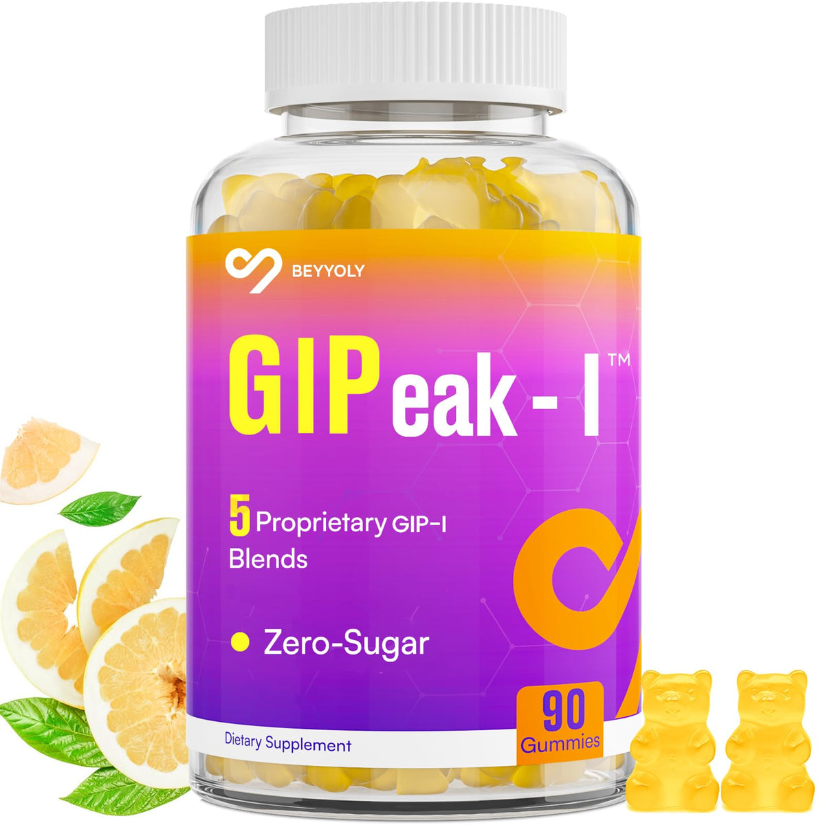 Beyyoly GIP probiotic gummy bottle for daily wellness
