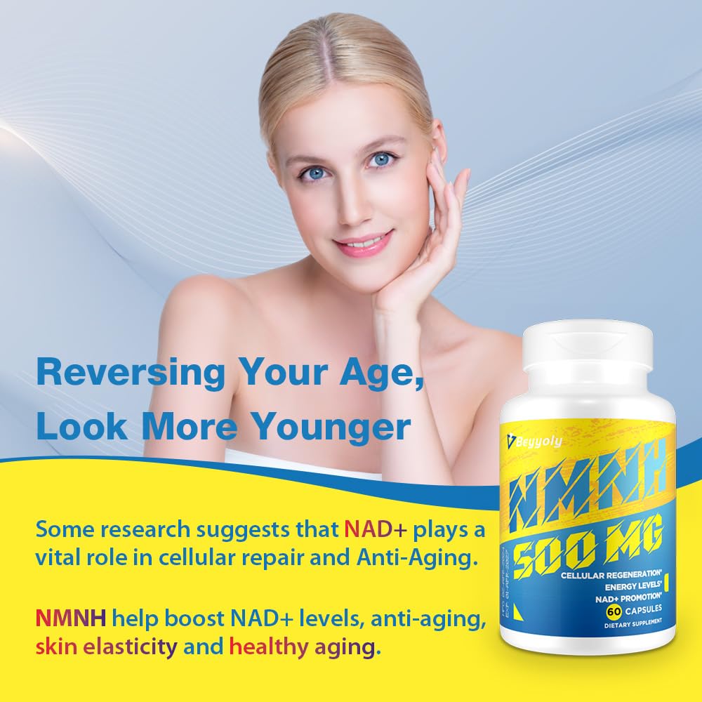 Beyyoly NMNH capsules top view emphasizing easy daily intake