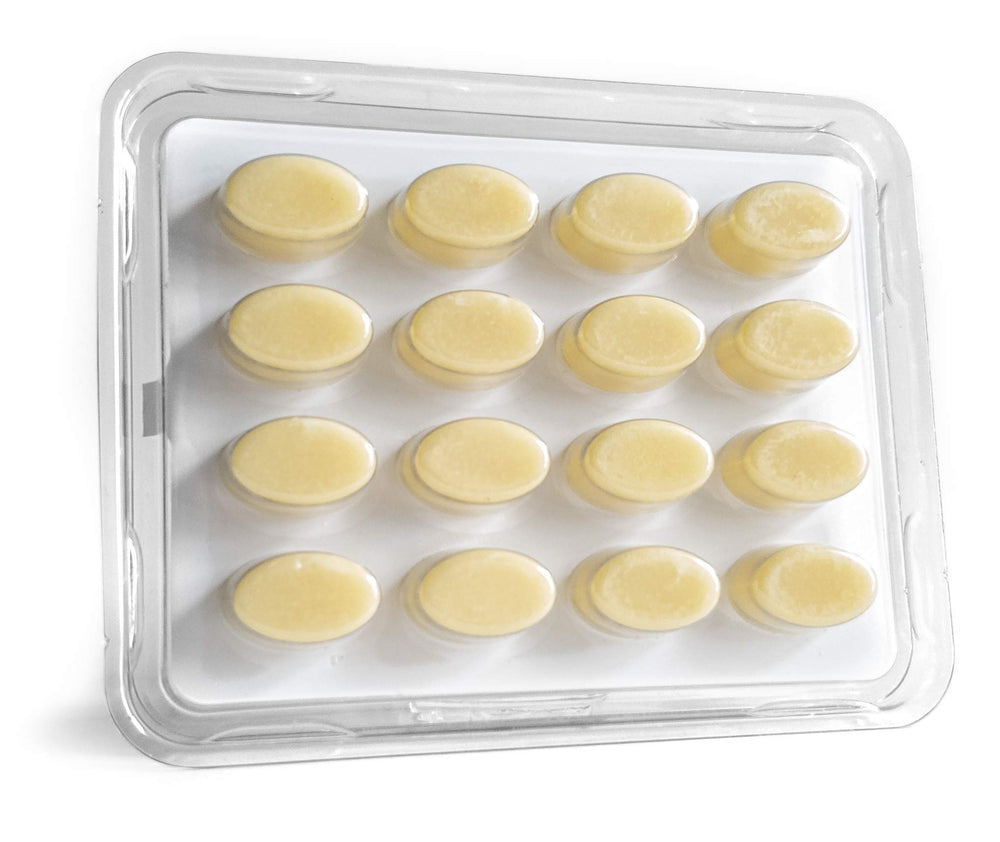 Bezwecken E.P. Ovals Plus freezer storage image illustrating solidification for long-lasting potency.