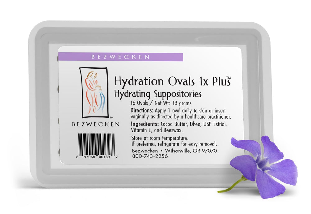 Bezwecken Hydration Ovals 16-pack in box for menopausal vaginal dryness.