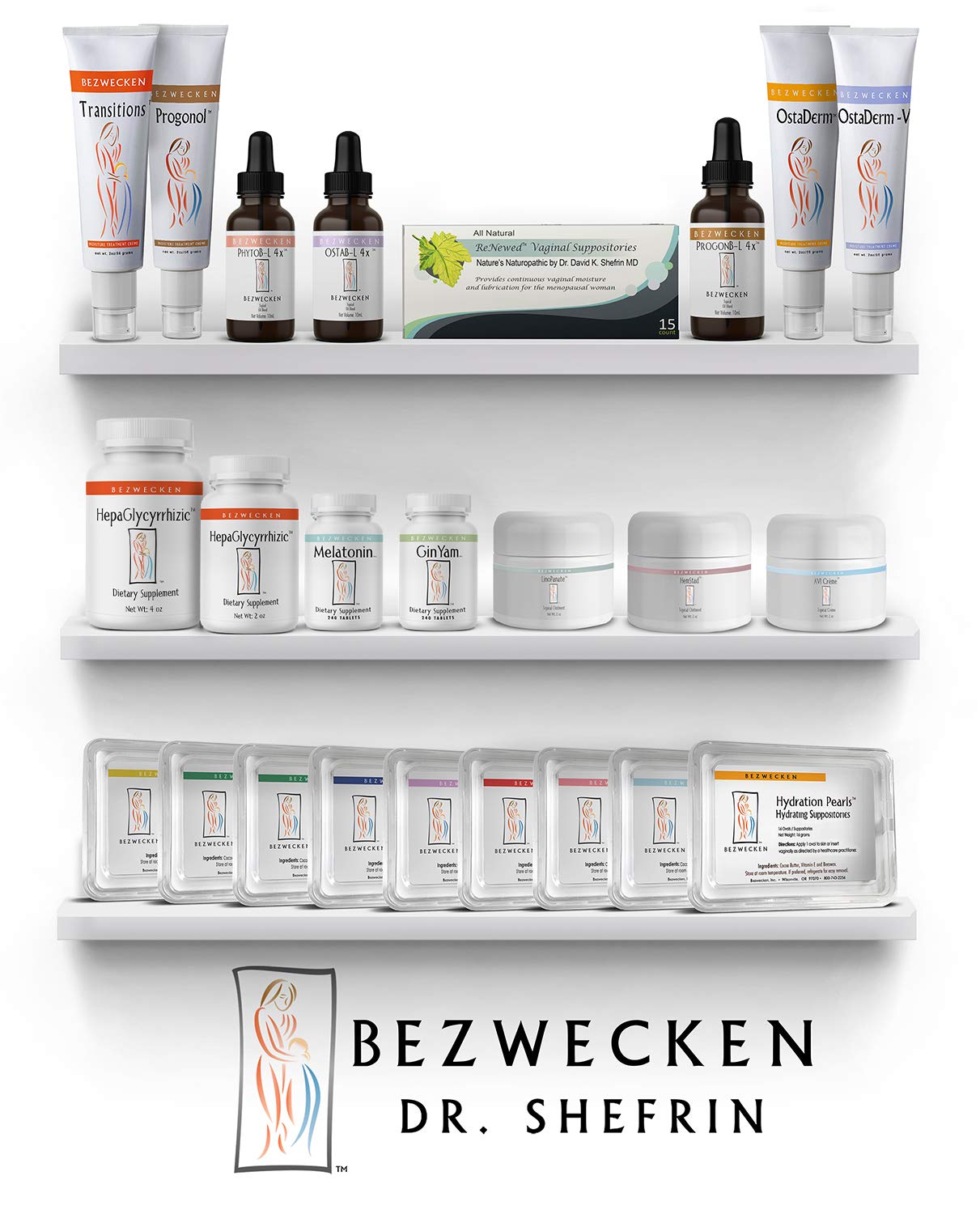 Bezwecken Hydration Ovals oval suppositories ready for at-home use and comfort.