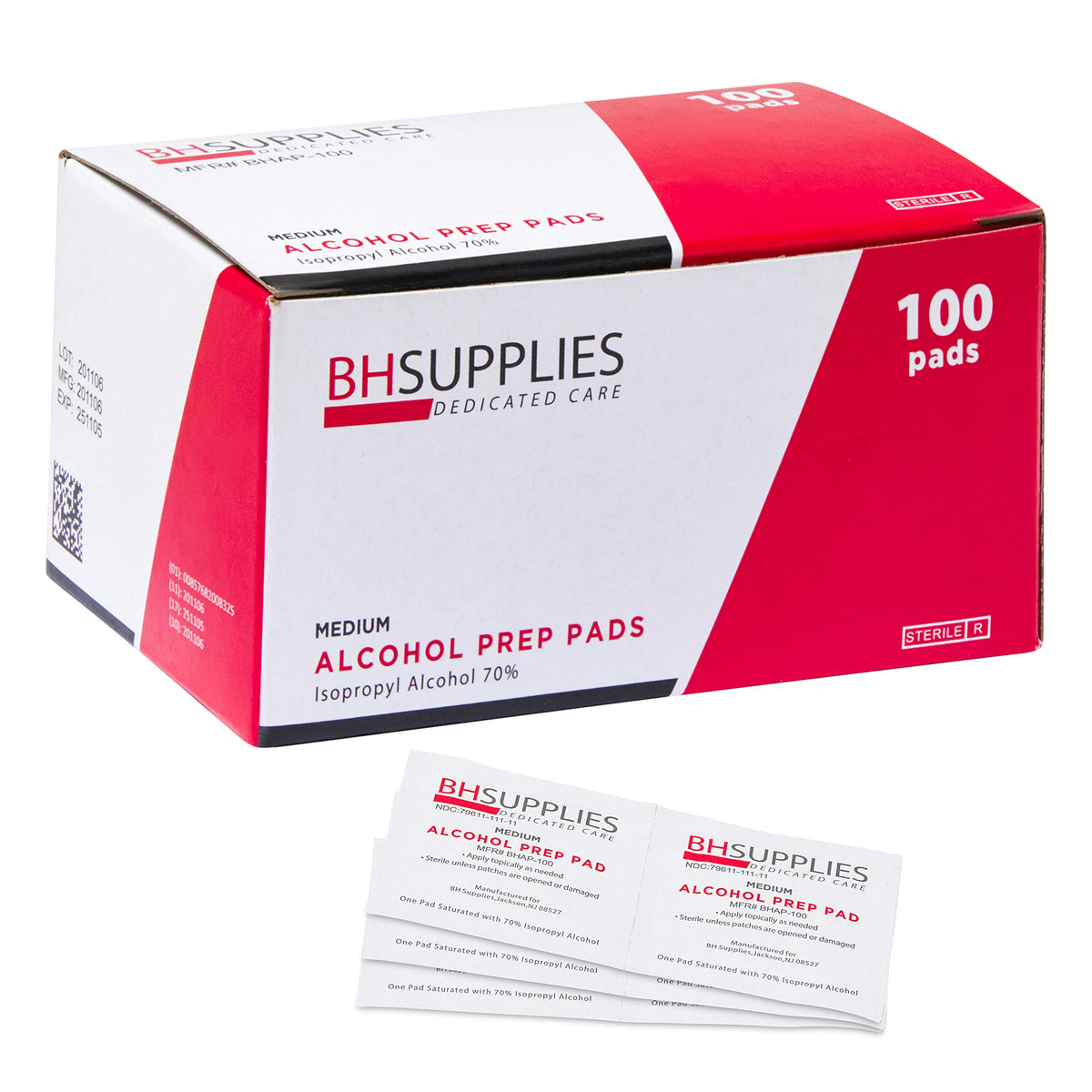 BH Supplies Alcohol Prep Pad soft and absorbent for gentle cleaning.