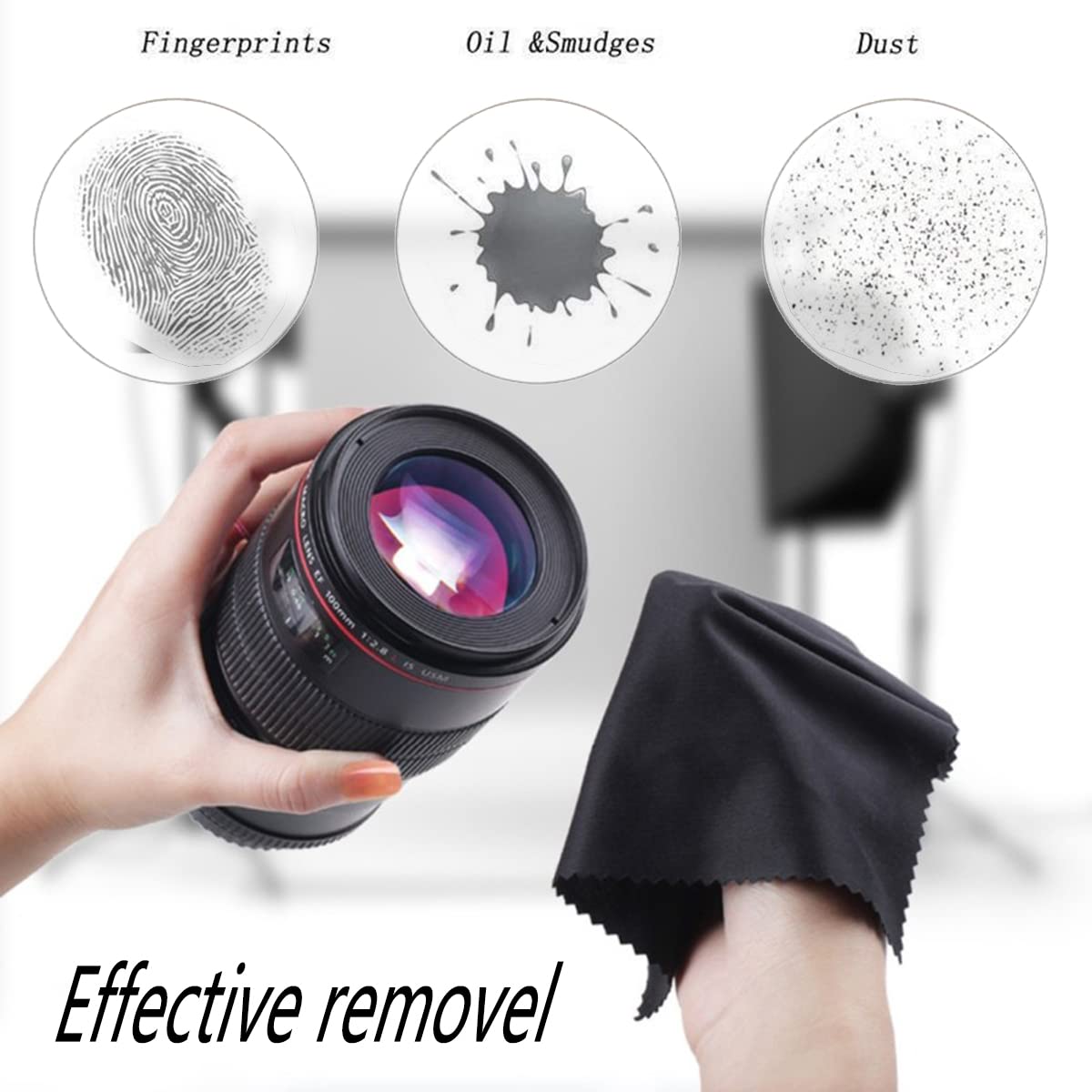 BHCCYS paño blanco microfibra, elimina grasa de pantallas sin pelusa