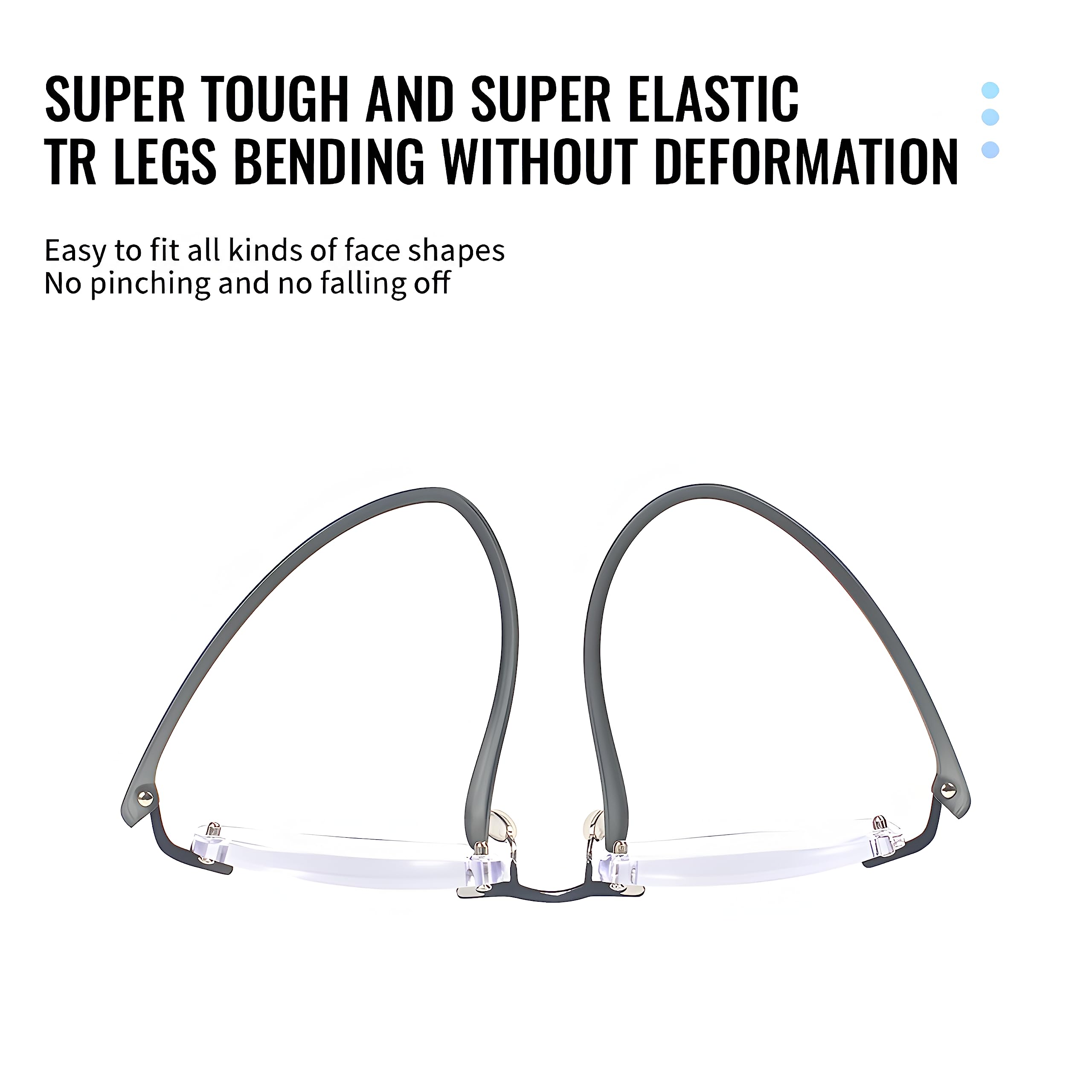 Bhigh blue light reading glasses folded for compact storage