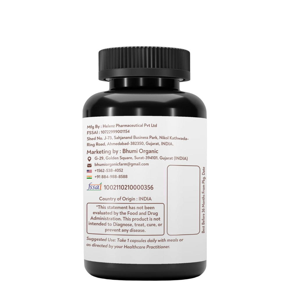 Bhumi dosage guide image with simple steps to take with meals.