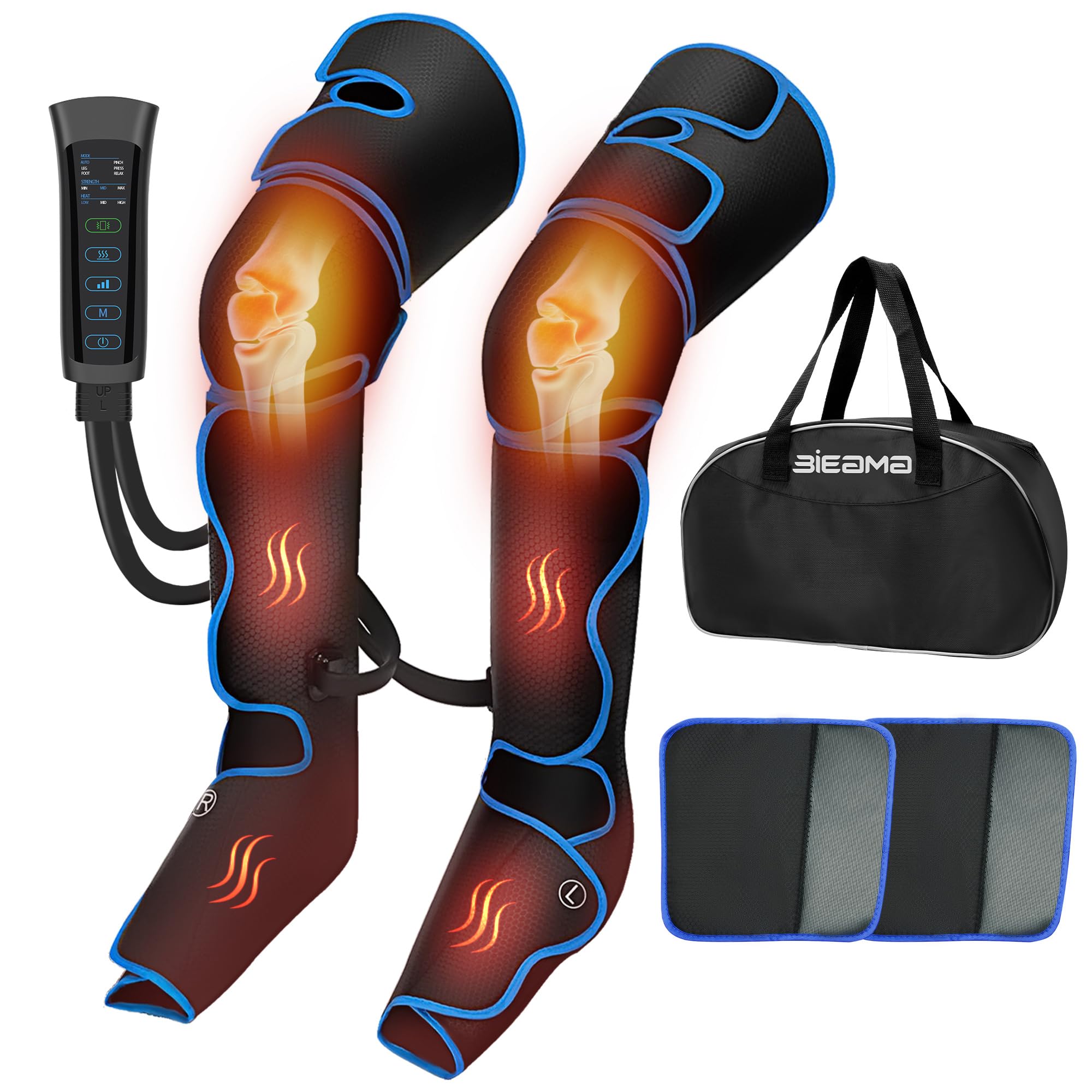 BIEAMA leg massager controller for easy, personalized sessions with multiple modes.