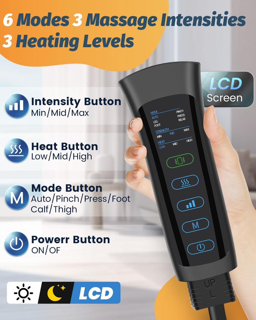BIEAMA heat settings add gentle warmth for relaxation.