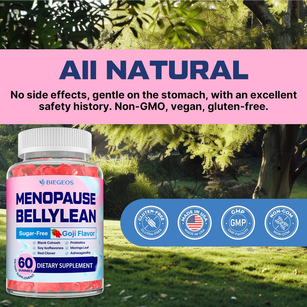 Biegeos lifestyle product shot suggests simple menopause care in daily life.